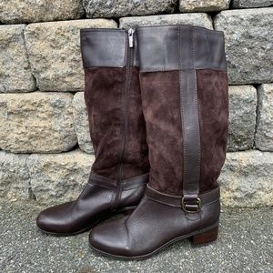 Bandolino Brown Leather Riding Boots Size 8